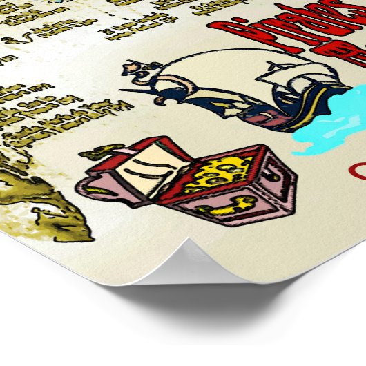 Golfkust — schatkistkaart poster (Hoek)