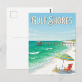 Golfkust Strand Briefkaart (Voorkant / Achterkant)