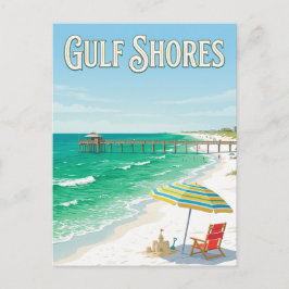 Golfkust Strand Briefkaart