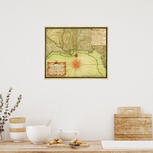 Golfkust van de Verenigde StatenPanorama Poster (Keuken)