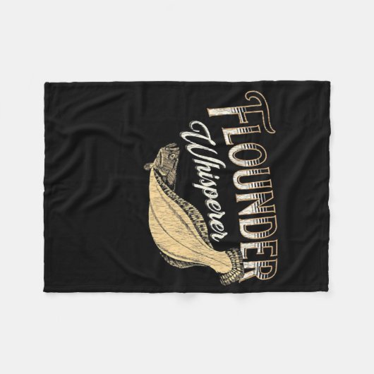 Golfkust Vist flounder Whisperer Fleece Deken (Voorkant (Horizontaal))