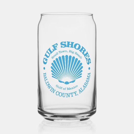 Golfkust (zeeschelp) blikvorm glas (Voorkant)