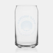 Golfkust (zeeschelp) blikvorm glas (Achterkant)