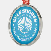 Golfkust (zeeschelp) metalen ornament (Links)