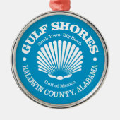 Golfkust (zeeschelp) metalen ornament (Voorkant)