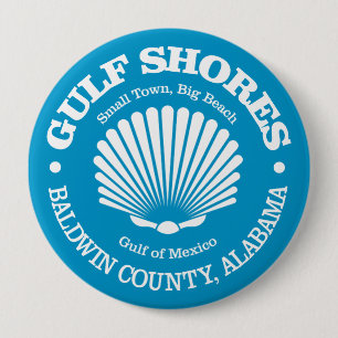Golfkust (zeeschelp) ronde button 4,0 cm