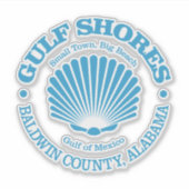 Golfkust (zeeschelp) sticker (Voorkant)