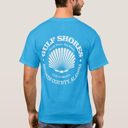 Golfkust (zeeschelp) t-shirt (Achterkant)