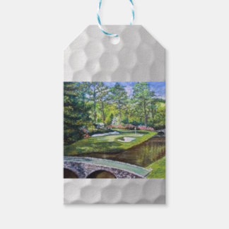 Golfland schilderij cadeau label cadeaulabel