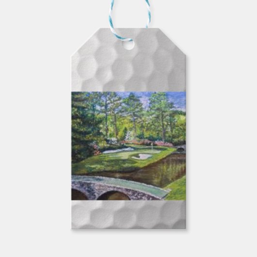 Golfland schilderij cadeau label cadeaulabel (Voorkant)