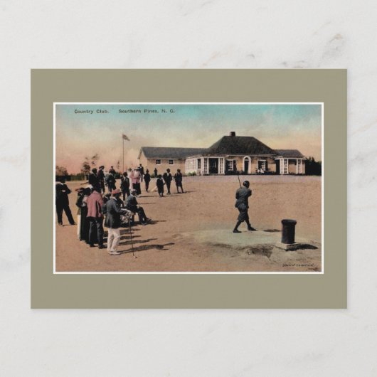  golflandclub Southern Pines NC Briefkaart (Voorkant)