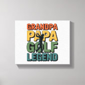 Golflegende Opa Papa Canvas Afdruk (Voorkant)
