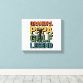 Golflegende Opa Papa Canvas Afdruk (Insitu (Houten vloer))