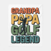 Golflegende Opa Papa Fleece Deken (Voorkant)