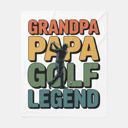 Golflegende Opa Papa Fleece Deken (Voorkant)