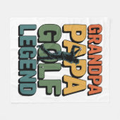 Golflegende Opa Papa Fleece Deken (Voorkant (Horizontaal))