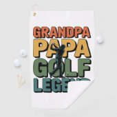 Golflegende Opa Papa Golfhanddoek (Insitu)
