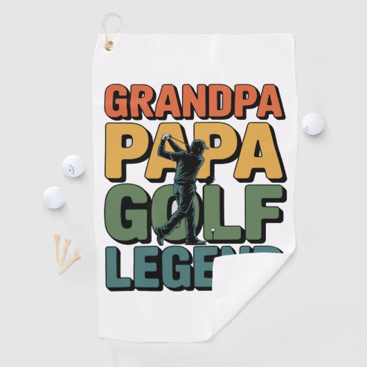 Golflegende Opa Papa Golfhanddoek (Insitu)