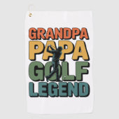 Golflegende Opa Papa Golfhanddoek (Voorkant)