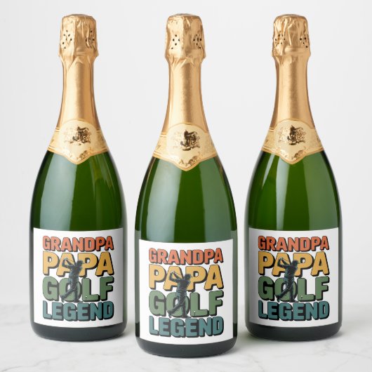 Golflegende Opa Papa Sparkling Wijnetiket (Flessen)