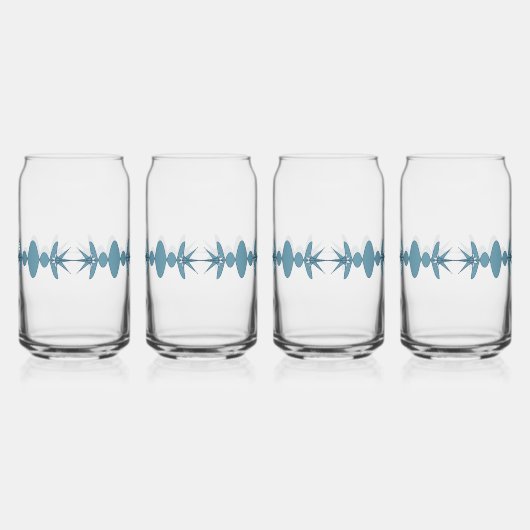 Golflengte Retro geïnspireerd Blikvorm Glas (Voorkant)