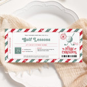 Golfles Kerstcadeaubon Kaart