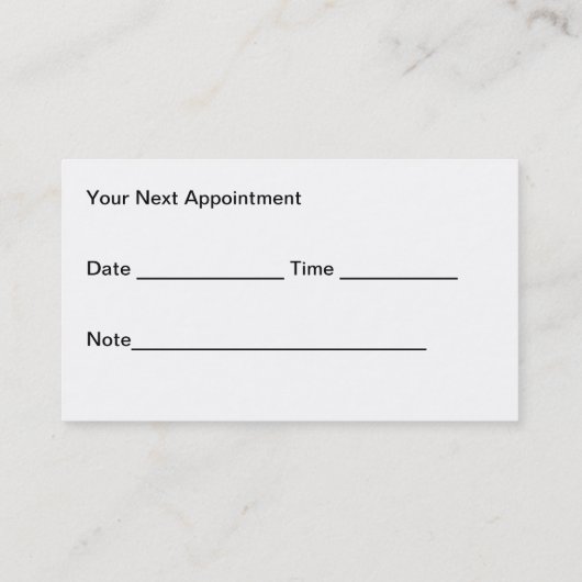 Golflessen Afspraak Visitekaartjes (Achterkant)