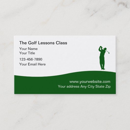 Golflessen Afspraak Visitekaartjes (Voorkant)