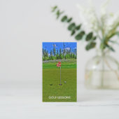 Golflessen Bright Scene aangepaste visitekaartjes (Staand voorkant)