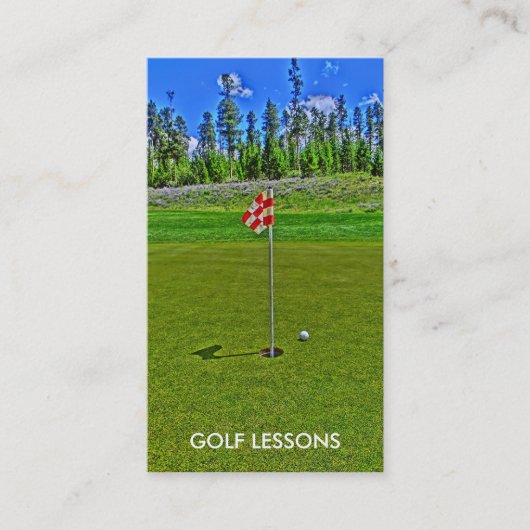 Golflessen Bright Scene aangepaste visitekaartjes (Voorkant)