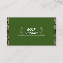 Golflessen Leraar Instructeur Coach Camouflage Visitekaartje