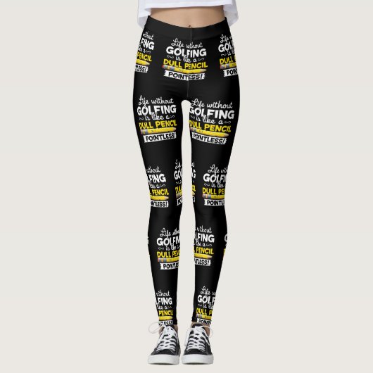Golfleven zonder gulden is als een saai potlood leggings (Voorkant)