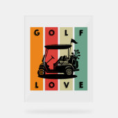 golfliefhebber acryl bord (Voorkant)