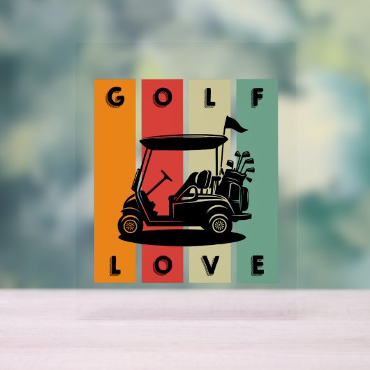 golfliefhebber acryl bord (Neutraal)