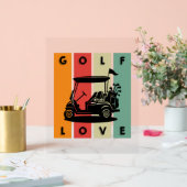 golfliefhebber acryl bord (Huwelijk)