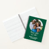 Golfliefhebber Best Dad van Par Custom Photo Notitieboek (Binnen)