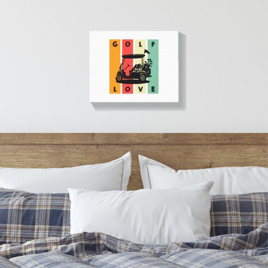 golfliefhebber canvas afdruk (Insitu (Slaapkamer))