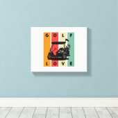 golfliefhebber canvas afdruk (Insitu (Houten vloer))