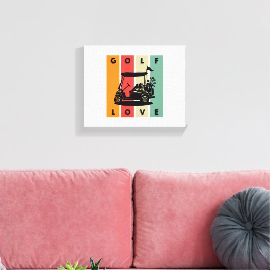 golfliefhebber canvas afdruk (Insitu (Woonkamer))