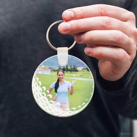 Golfliefhebber Creëer uw eigen Keepsake Sleutelhan Sleutelhanger