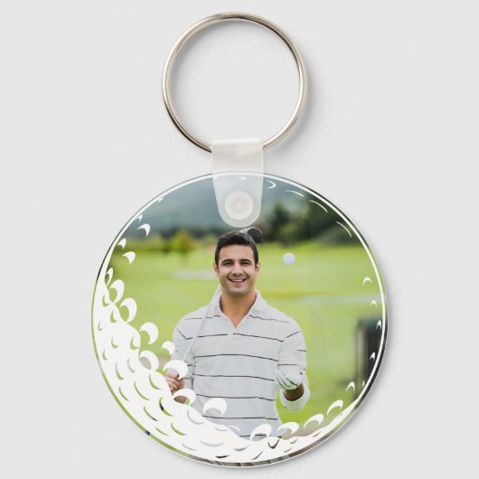 Golfliefhebber Creëer uw eigen Keepsake Sleutelhan Sleutelhanger (Voorkant)