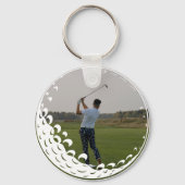 Golfliefhebber Creëer uw eigen Keepsake Sleutelhan Sleutelhanger (Achterkant)