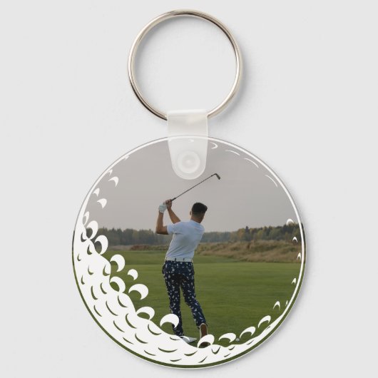 Golfliefhebber Creëer uw eigen Keepsake Sleutelhan Sleutelhanger (Achterkant)