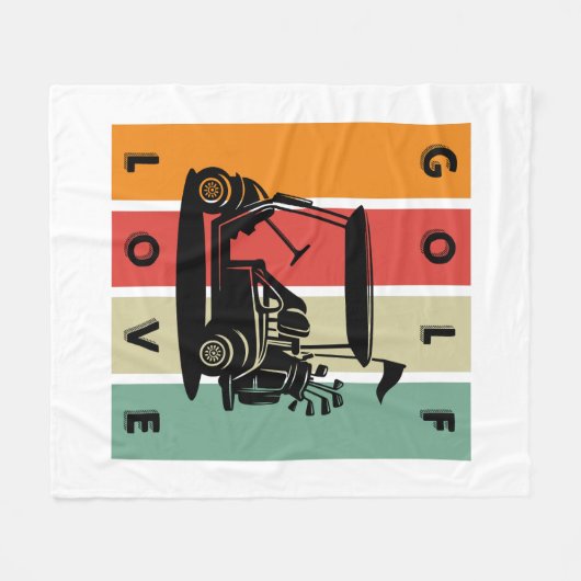 golfliefhebber fleece deken (Voorkant (Horizontaal))