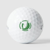 Golfliefhebber Gift Swing Swear Drink Herhaal Golf Golfballen (Voorkant)