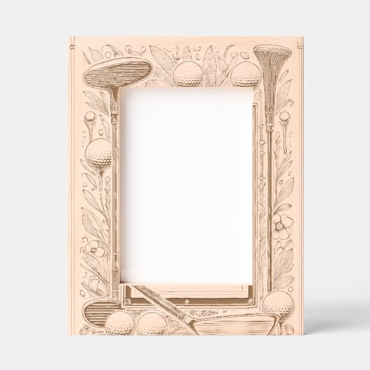 Golfliefhebber hout gegraveerde lijstjes (Voorkant)