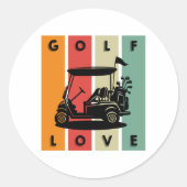 golfliefhebber ronde sticker (Voorkant)