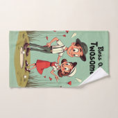  golfliefhebbers Cartoon Handdoek (Handdoek)