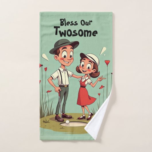  golfliefhebbers Cartoon Handdoek (Handdoek)