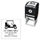 Golfliefhebbers Golfkar Sportnaam Adres Zelfinktende Stempel (In situ)